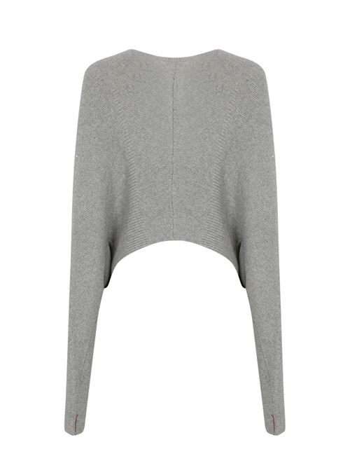 Maglia a incrocio in cashmere grigio Liviana Conti | L4WG48X47-Z